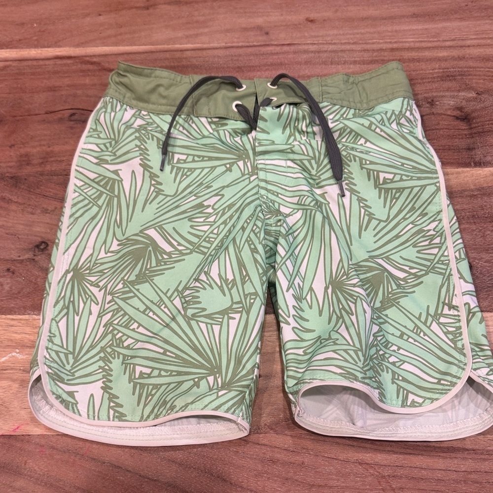 Art Class | Tropical Palm | Green | Kids Swim Trunks | size 6